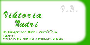 viktoria mudri business card